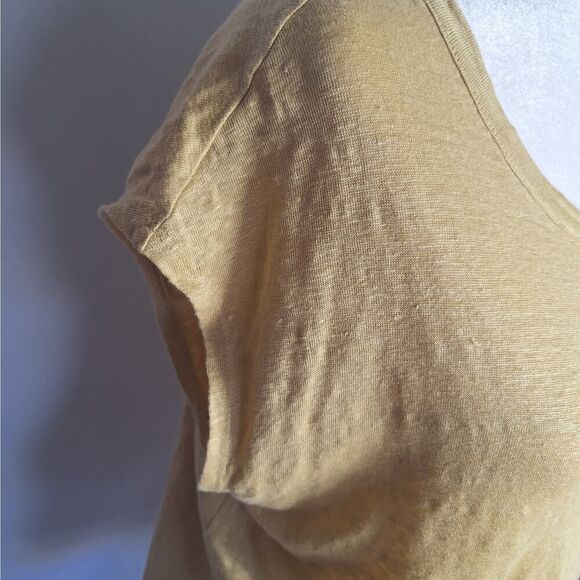 Rachel Zoe Womens Linen Tee Top Cap Sleeve  Large - Picture 4 of 11